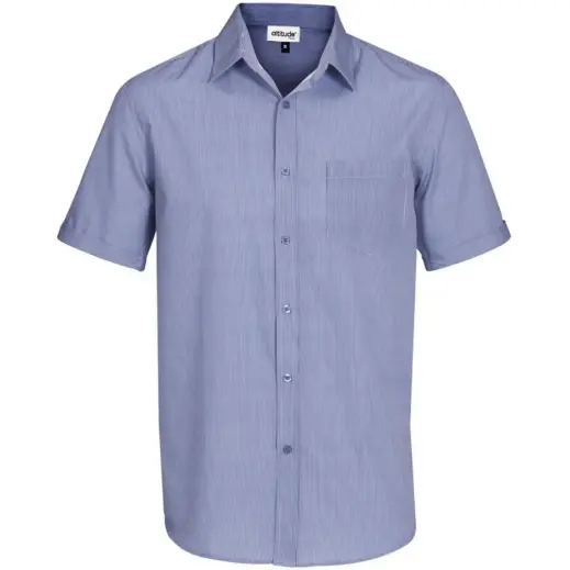Mens Short Sleeve Northampton Shirt Royal Blue Front